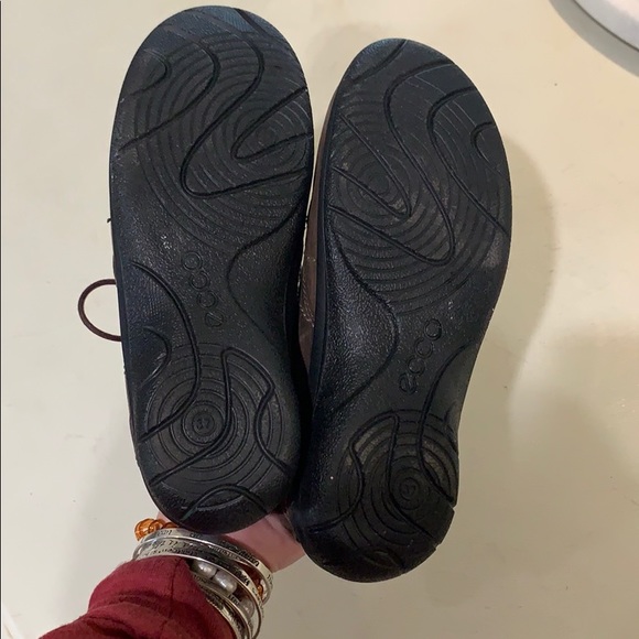 Ecco Comfy Brown Leather Lace Up Booties sz:7 - Picture 7 of 11